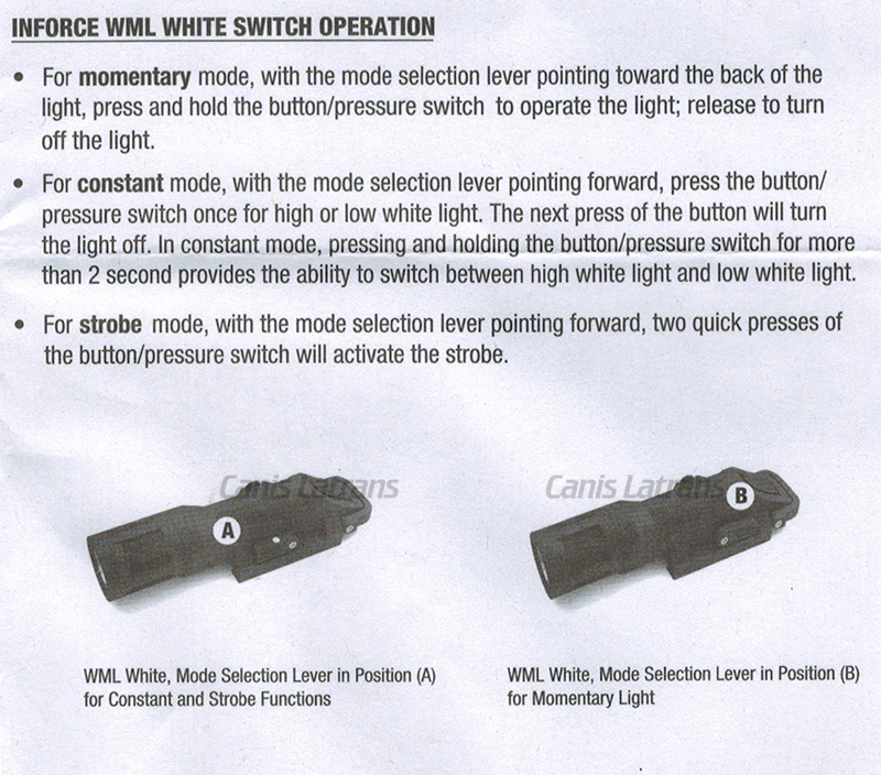 White Multifunction Weapon Mounted Light