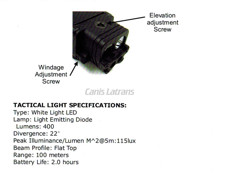 DBAL-PL Flashlight with Red Laser and IR Illuminator