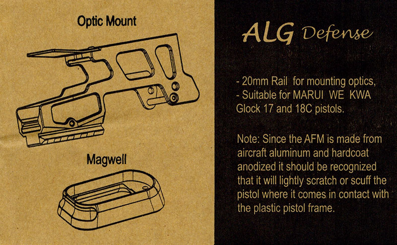 20 mm Rail for mounting optics