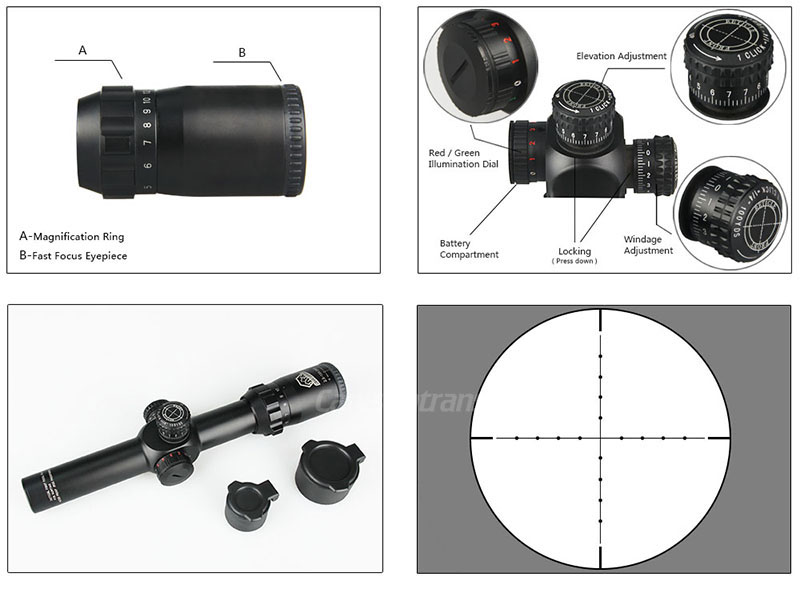 2.5-10X26Q Rifle Scope+Red dot+Rail