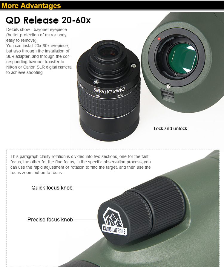 20~60X85APO Spotting scope