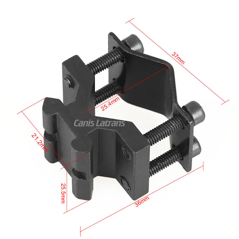 10-25.4mm Barrel Rail Mount Tube Adapter